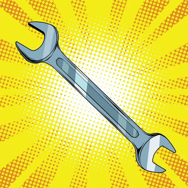 Llave herramienta de acero — Vector de stock