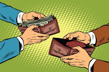 Boş ve dolu para cüzdanı