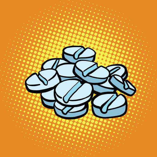 Белые медицинские таблетки
