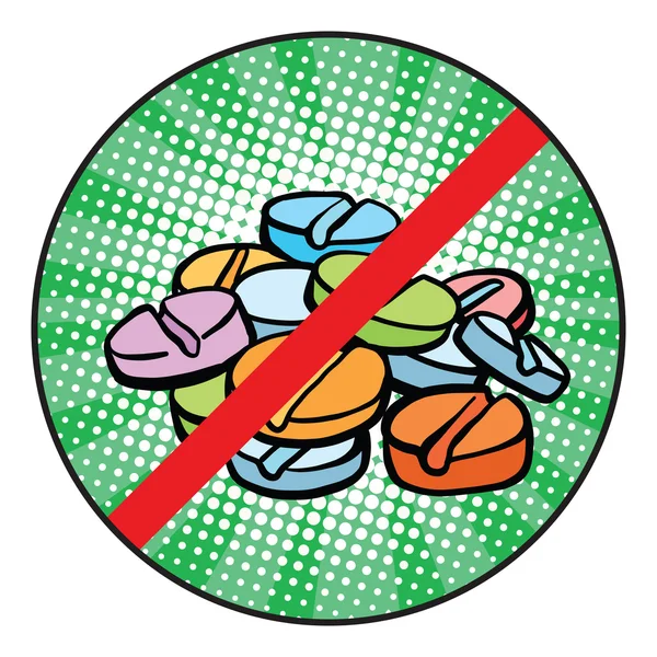 Stop, doping ikonę Podpisz — Wektor stockowy