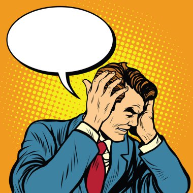 işadamı bir baş ağrısı ile