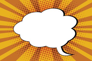 Komik kabarcık bulut pop sanat retro