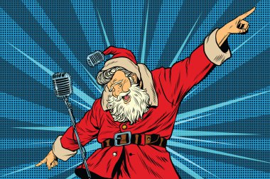Noel Baba süperstar şarkıcı sahnede