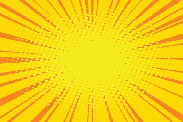 Le soleil bande dessinée fond pop art rétro — Image vectorielle
