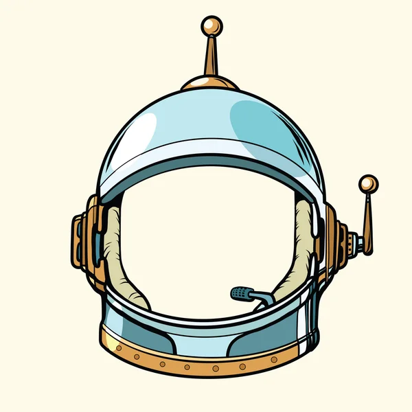 Casco traje espacial aislado sobre fondo blanco — Vector de stock