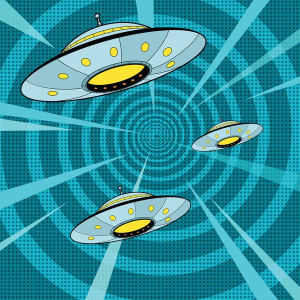 Attacco spaziale UFO — Vettoriale Stock