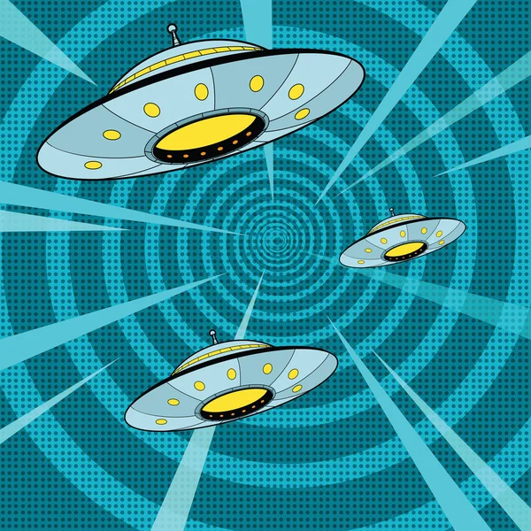 Ruimte aanval Ufo — Stockvector