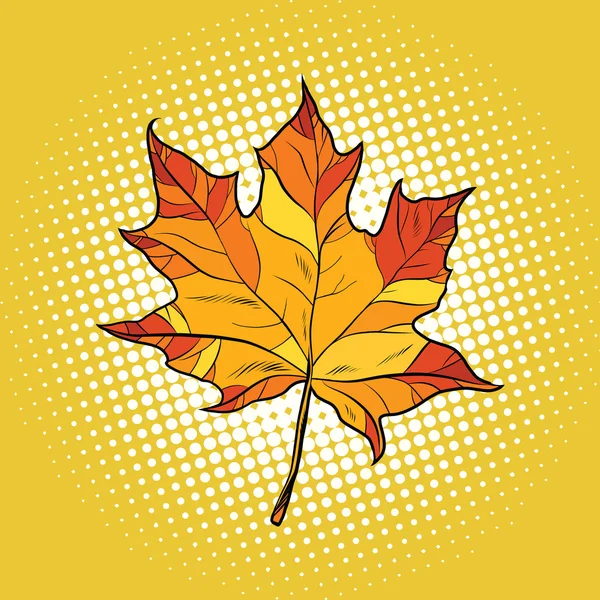 Feuille d'érable rouge en automne — Image vectorielle