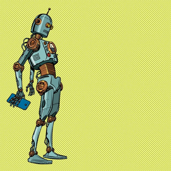 Robot rétro style steampunk — Image vectorielle