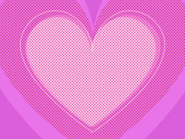 Розовое сердце Валентина. Символ любви — стоковый вектор