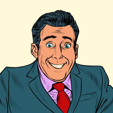 Mutlu iş adamı, komik görünüş