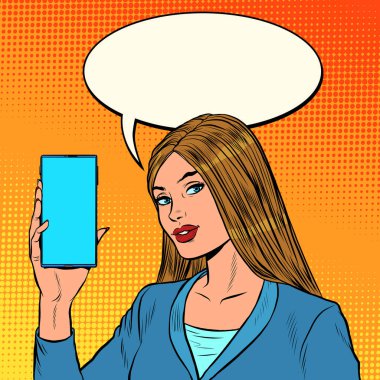 Bir iş kadını telefonda bir dereye öncülük ediyor.