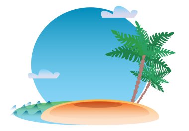 Tropikal resort arka plan deniz Island ve palmiye