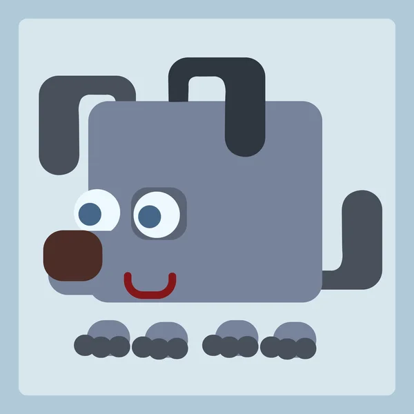 Hond gestileerde pictogram symbool — Stockvector