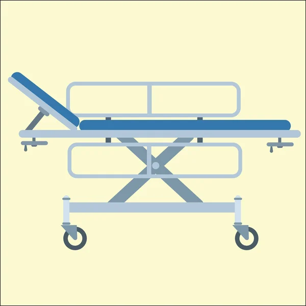 Medische brancard bed op wielen — Stockvector