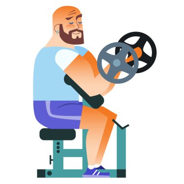 Adam kel fitness kas egzersiz halter