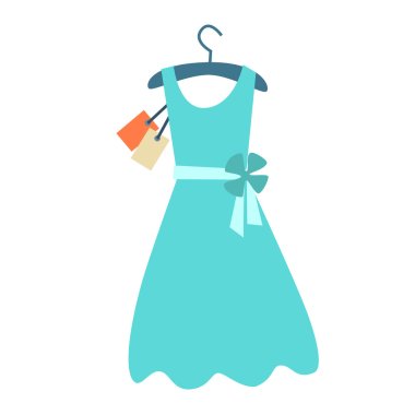 Summer dress hanger price tag clipart