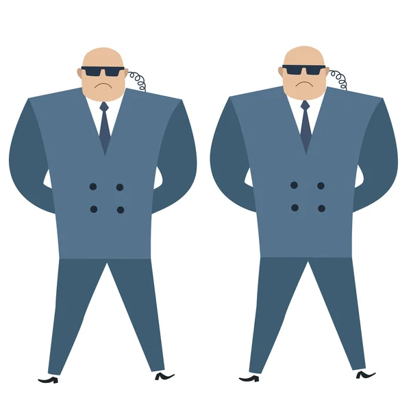 Formidable security professionals secret service bodyguards — Stock Vector