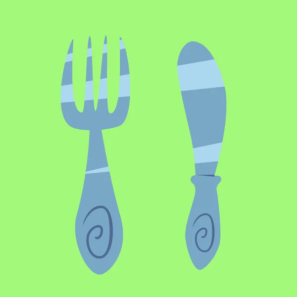 Messer und Gabel Besteck — Stockvektor