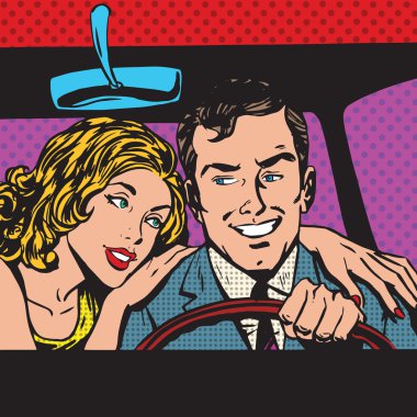 Pop sanat çizgi roman retro tarzı noktalı resim