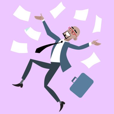 Afrika işadamı şans başarı sevinir