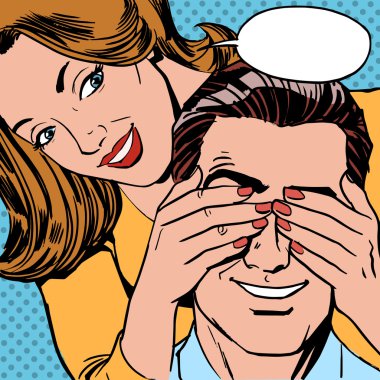 Kadın kim ona gözleri adam sürpriz kapalı