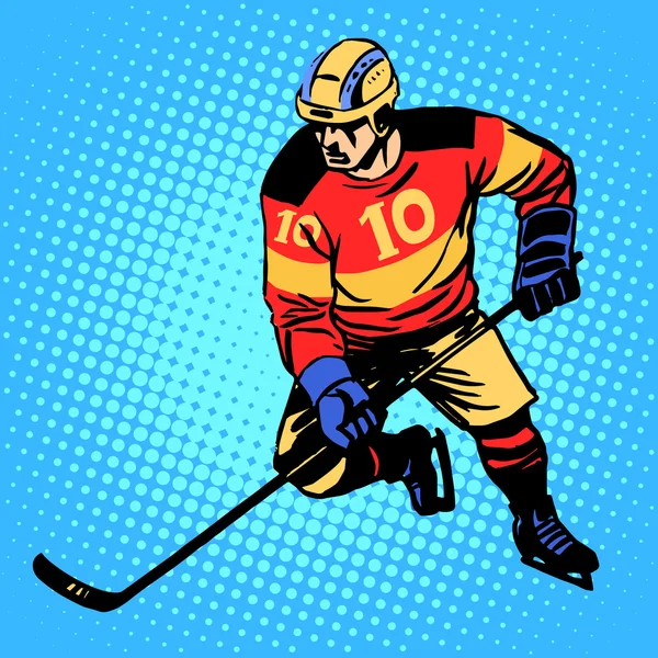 Hockey spelare nummer 10 — Stock vektor