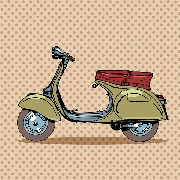 Vintage scooter retro doprava — Stockový vektor