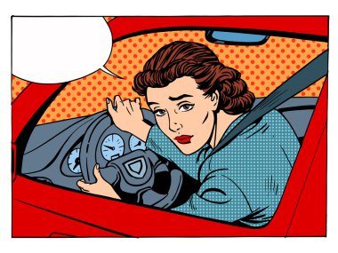 kadın sürücü/o incitici taşıma trafik kuralları
