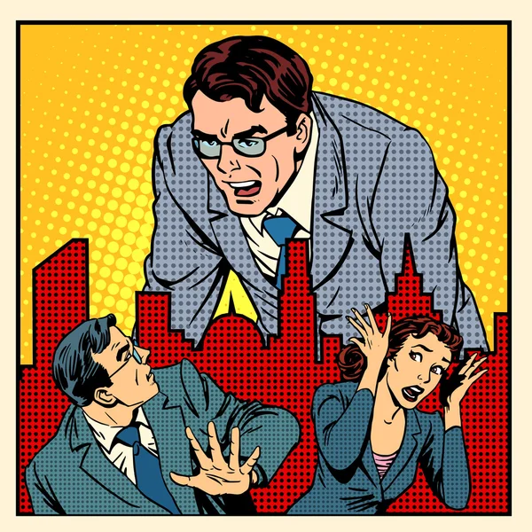 Босс гнев работы офис бизнес-концепции — стоковый вектор