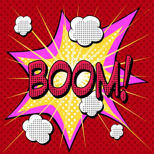 Explosión estilo cómic Boom — Vector de stock