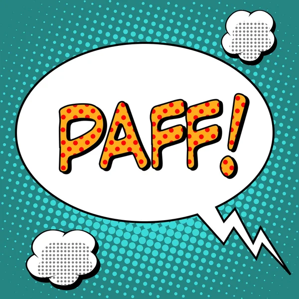 PAFF slovo comic-styl — Stockový vektor