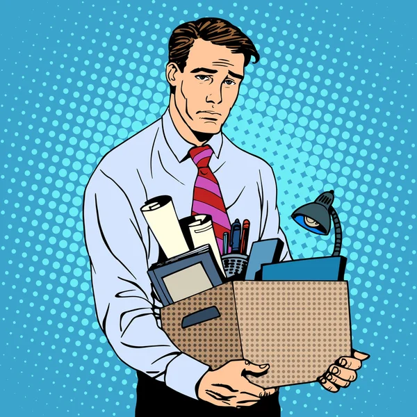 Trabajador despedido empresario perdedor — Vector de stock