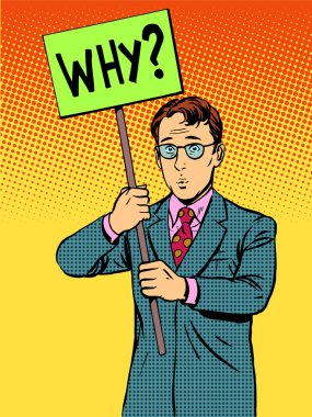 Protestocu bir posteri ile neden