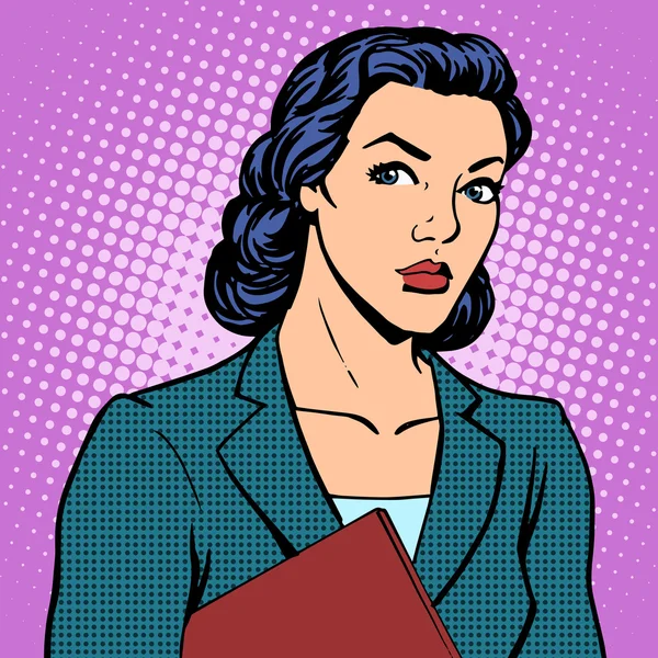 Mujer de negocios mujer de éxito — Vector de stock