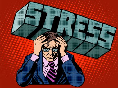 Stres sorunları önem işadamı iş kavramı