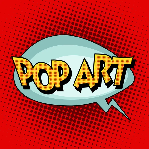 Pop art cómic texto burbuja retro — Vector de stock