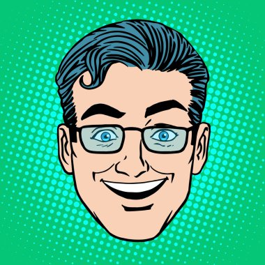 Emoji gülümseme kahkaha adam yüz simgesi simgesi