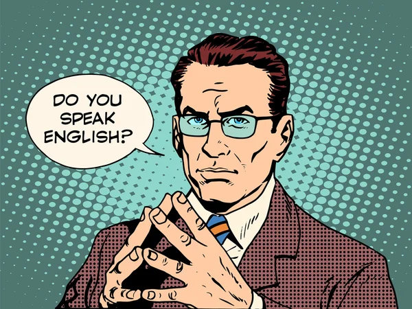 Profesora, ¿hablas inglés? — Vector de stock