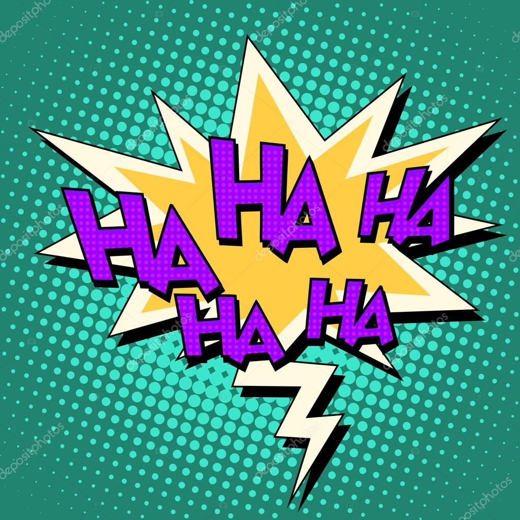 Haha comic bubble retro text Stock Vector Image by ©studiostoks #92757512