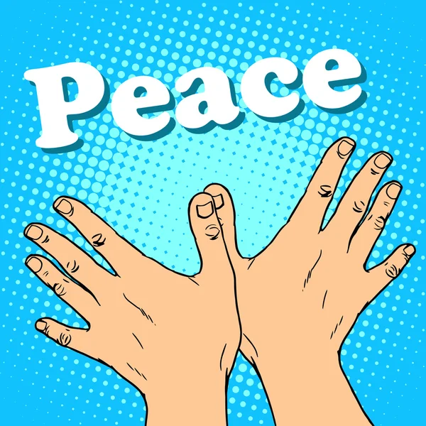 Hand gesture dove of peace — Stock Vector