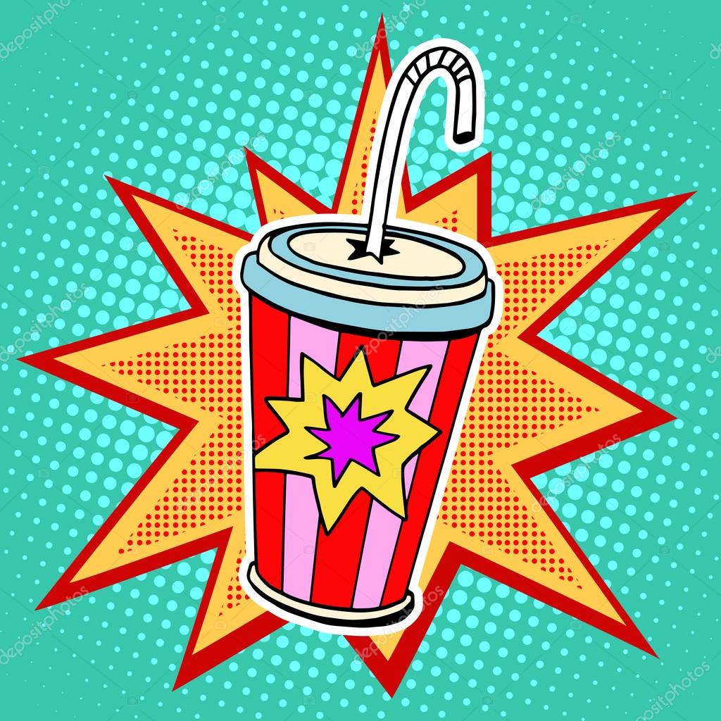 Cola paper cup straw fast food Stock Vector Image by ©studiostoks #93185398