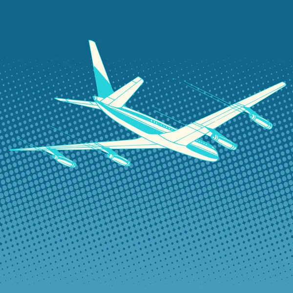 Avion vol voyage tourisme — Image vectorielle