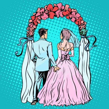 Düğün damat gelin sunak
