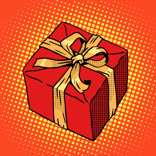 Rote Geschenkschachtel — Stockvektor