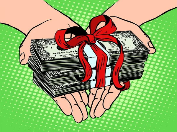 Χρήματα ως δώρο. Χρηµατοπιστωτικά έσοδα — Διανυσματικό Αρχείο