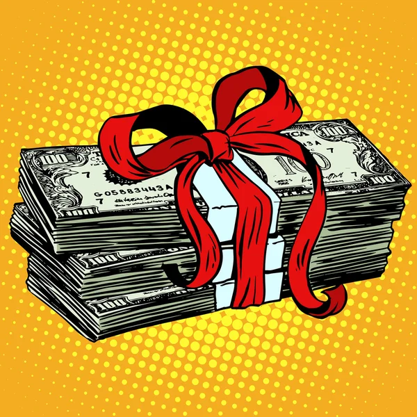 Geld als Geschenk und Spende — Stockvektor