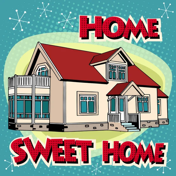 Sweet home cottage — Stockvector