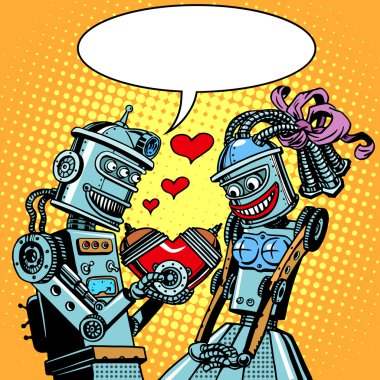 Download Robot Lover Vector Free Vector Eps Cdr Ai Svg Vector Illustration Graphic Art