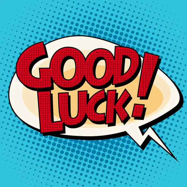 Good luck comic strip text — Stock Vector